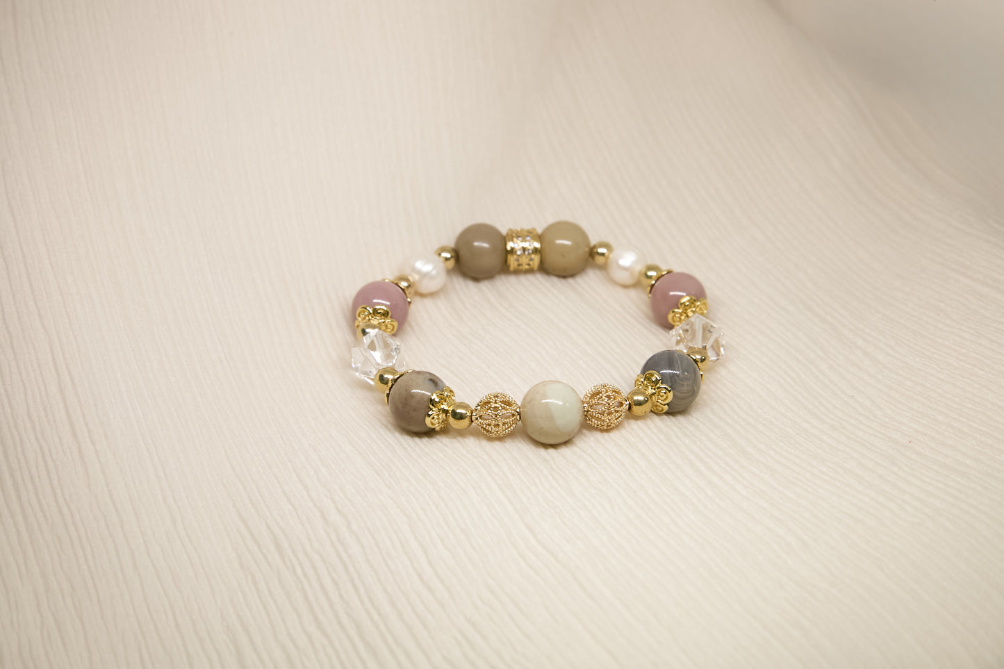 C010-阿拉善．白水晶．淡水珍珠