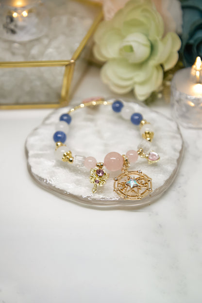 C017-Sailor Moon款-藍晶+白阿賽+粉晶+月亮石