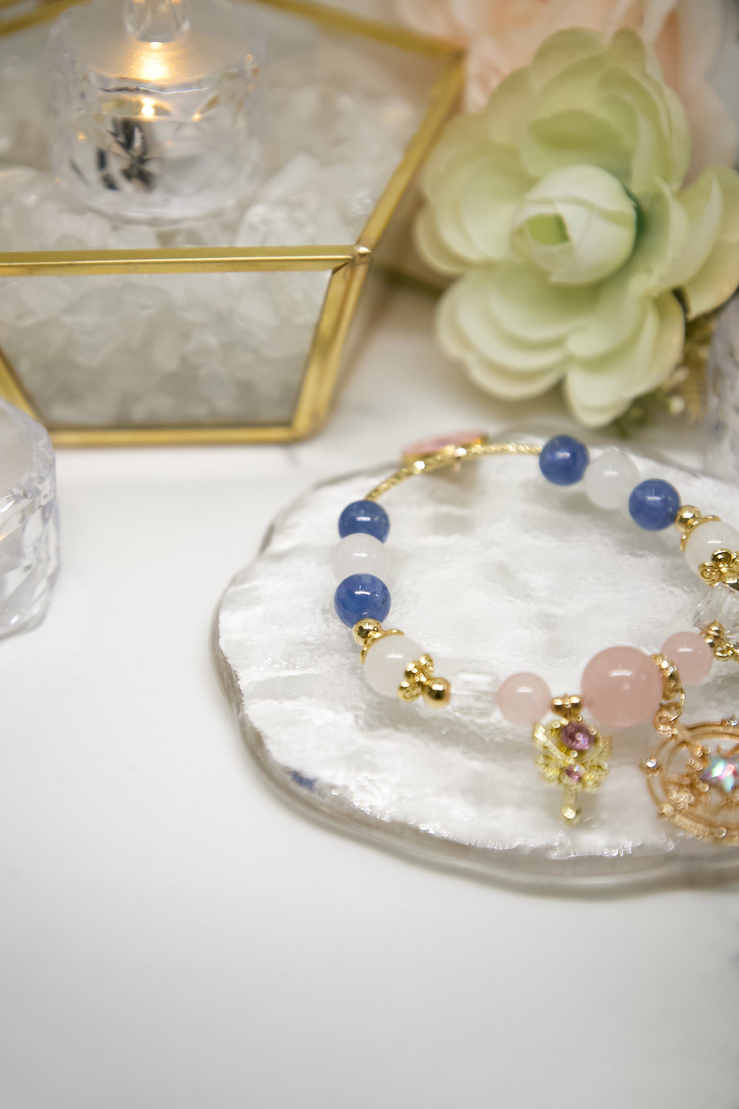 C017-Sailor Moon款-藍晶+白阿賽+粉晶+月亮石