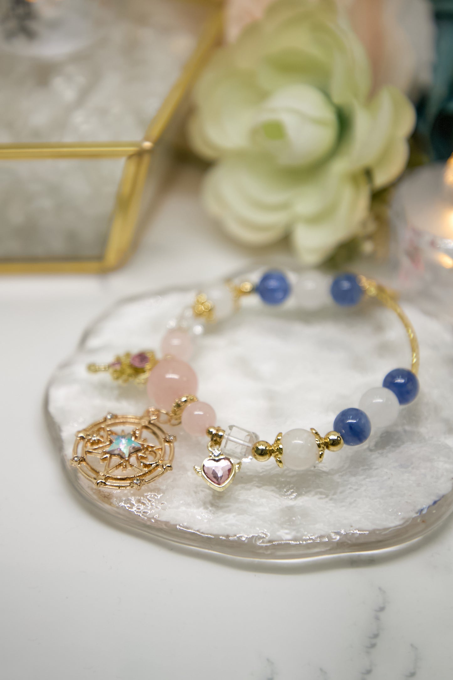 C017-Sailor Moon款-藍晶+白阿賽+粉晶+月亮石