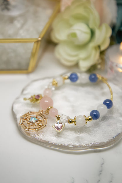 C017-Sailor Moon款-藍晶+白阿賽+粉晶+月亮石