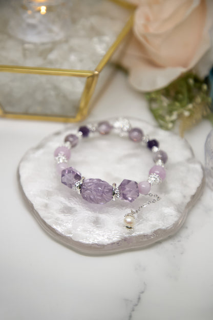 C025-紫晶九尾狐・紫晶・紫鋰輝