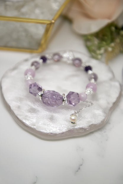 C025-紫晶九尾狐・紫晶・紫鋰輝