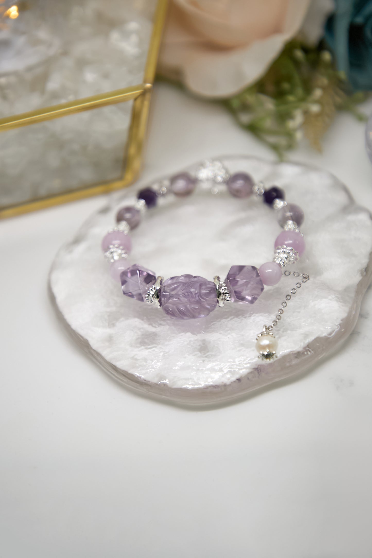 C025-紫晶九尾狐・紫晶・紫鋰輝